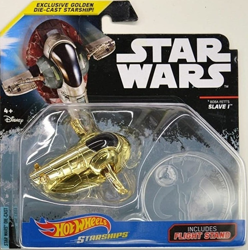 Hot Wheels Star Wars Boba Fett's Slave I Exclusive Gold