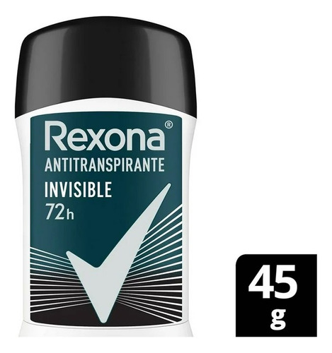 Antitranspirante Rexona Invisible En Barra Para Caballero 45