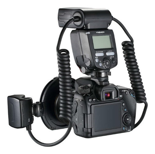 Macro Ring Flash Yongnuo Yn-24ex Ttl 2 Flashes Canon Factura
