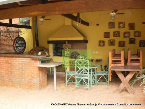 Imagem 15 de 30 de Projeto Aconchegante Que Une A Natureza E O Conforto, Fazendinha, Granja Viana, Ca0485 Agv - Ca0485
