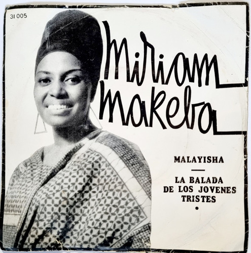 Miriam Makeba Malayisha Vinilo Simple 33 Impecable Mendoza 