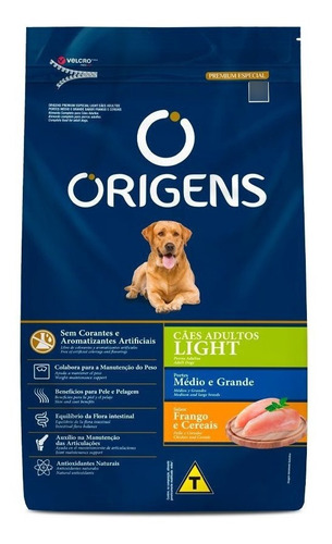 Ração Origens Cães Light Md/gd Frango 15kg