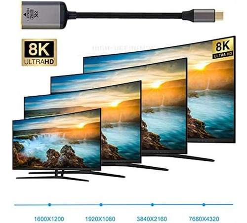 Nfhk Usb4 Usb-c Tipo C Source A Hembra Hdmi 2.0 Cable Pantal