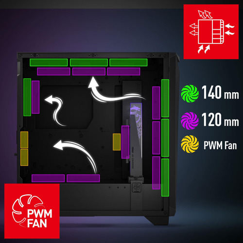 Msi Mpg Gungnir 300r Airflow - Case De Pc De Juego Media Pre