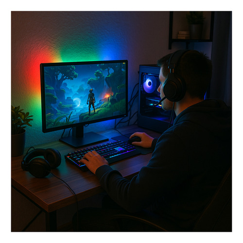 Cinta Tira Luz Led Para Pc Sync Backlight