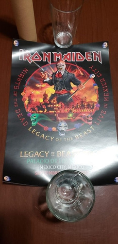 Iron Maiden Litografía Nights Of The Dead Oficial