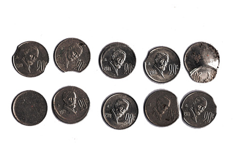 Monedas  1974 A 1983 Error  Colección  20 Cen      No  4