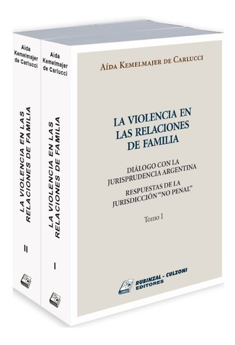 La Violencia En Las Relaciones De Familia, De Kemelmajer De Carlucci. Editorial Rubinzal, Tapa Blanda En Español, 2022