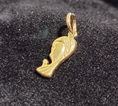 Conjunto Cadena Oro 18 Kilates Cubana 45x2, Dije Virgen Niña
