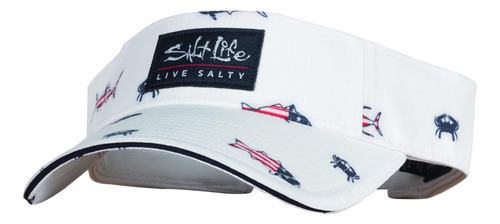 Salt Life Gorro Con Visera Agua Hombre, Color Rojo, Blanco Y