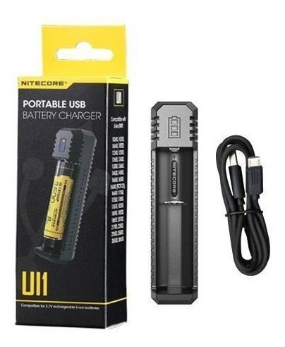 Imagem 2 de 3 de Kit Nitecore 1 Carregador Ui1 + 1 Bateria 18650 Nl1823