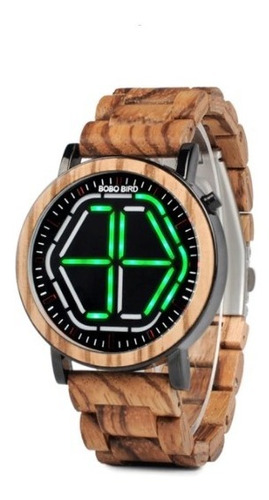 Reloj Madera Bobo Bird, Diseño Innovador, 4 Colores, Verde