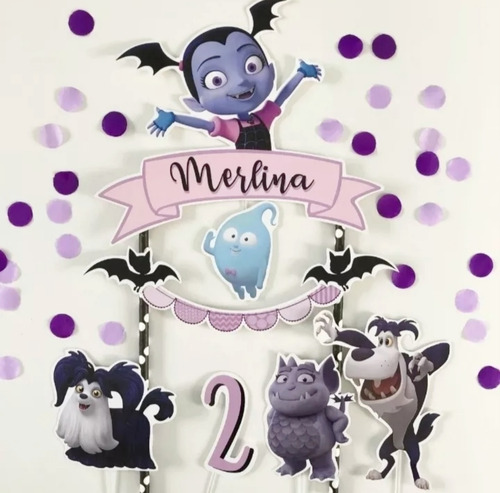 Toppers Cake Adorno Para Torta Vampirina 