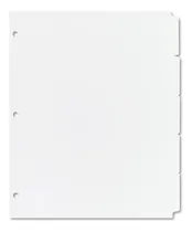 Comprar 36 Separadores De Carpetas Con 5 Divisiones Avery Blanco