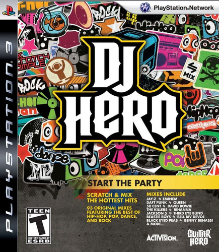 Jogo Dj Hero Playstation 3 Ps3 Original Mídia Física Usado
