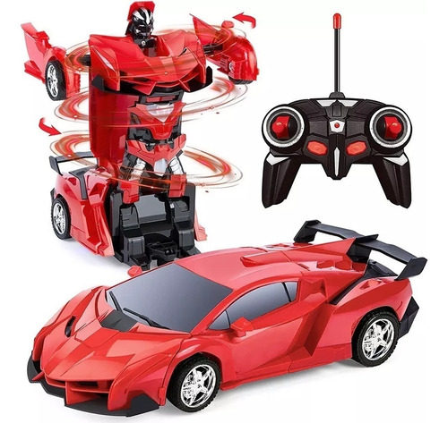 2 En 1 Coche Teledirigido Transformers Control Remoto Niños