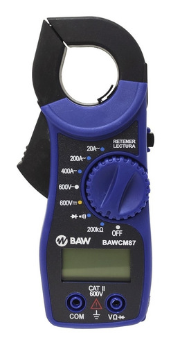Imagen 6 de 10 de Pinza Amperimétrica Digital Baw Cm87