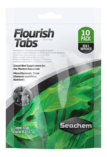 Seachem Flourish Tabs 10 Pastilhas Fertilizante P Plantados