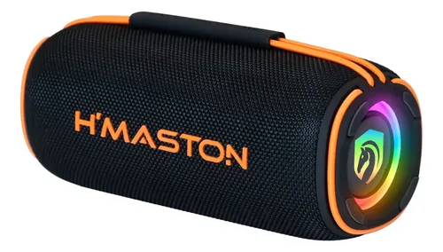 Caixa De Som Bluetooth Portátil 40w H'maston Tn22 Rgb Tws Preto 127/220v
