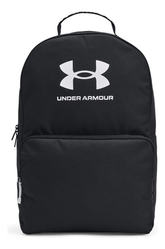 Mochila de treinamento unissex Under Armour Loudon, cor: preto, design de tecido liso com logotipo e nome da marca Ua