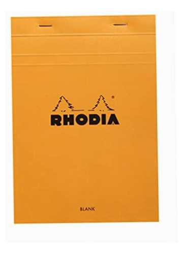 Rhodia 16000c Bloc De Notas din A5, 14,8 X 21 Cm, Grapado, Color Naranja