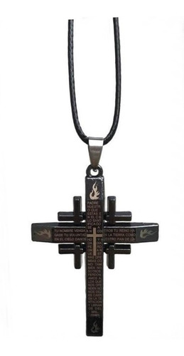 Pingente Cruz Crucifixo Masculino Feminino Pai Nosso