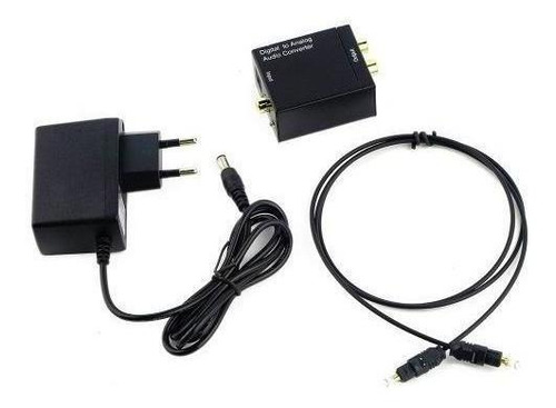 Adaptador Conversor Audio Toslink Optico Analogo Rca + Cable