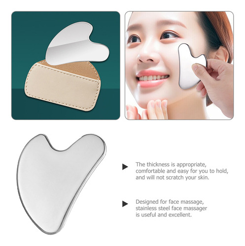 Herramienta De Guasha Facial De Acero Inoxidable En Forma De