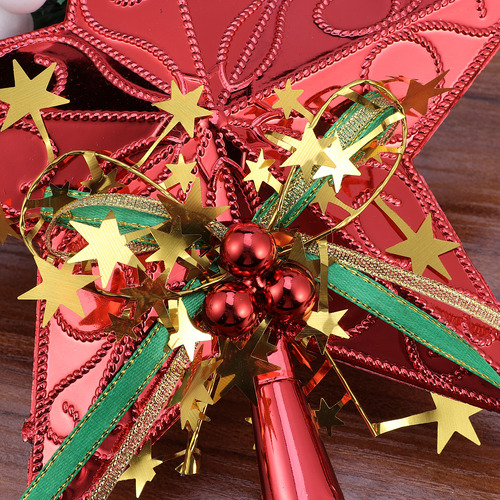 Decoración De Plástico Con Forma De Estrella Para Árbol De N