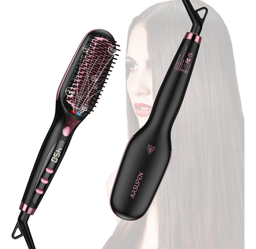 Hair Straightener Brush, Brush Straightener For Women With A