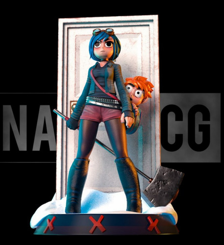 Archivo Stl Impresión 3d - Scott Pilgrim - Ramona Flowers - 