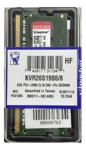 Memoria Ram Kingston 8gb Sodimm 2666mhz Ddr4