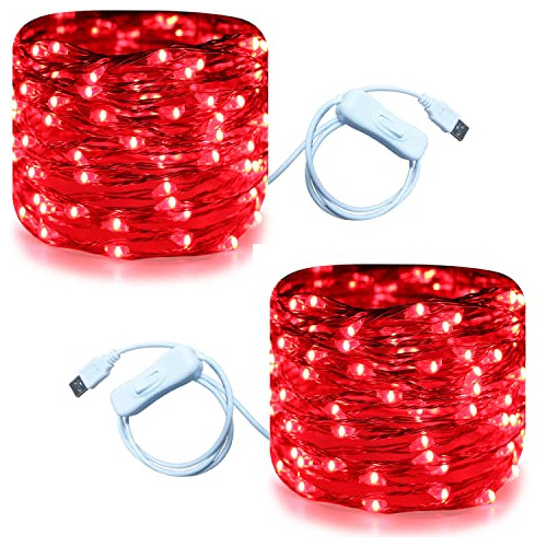 Usb String Lights 20 Ft 120 Led Fairy Lights With On/of...