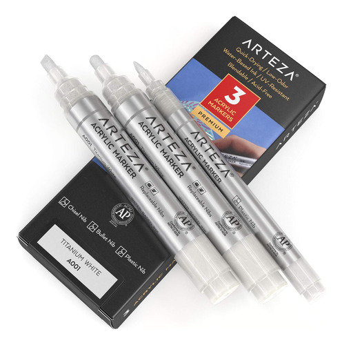 Arteza Artz-3587 Art-pint-pens-and-markers, Titanium White A