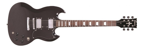 Encore E69 Sg Guitarra Electrica Mango Encolado Puente Tom Color Negro Material del diapasón Palo de rosa Orientación de la mano Diestro