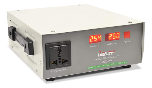 Litefuze Convertidor De Voltaje Elevador De 2000 Vatios Tran