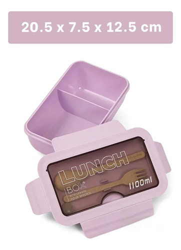 Pack4 Tupper 850ml Para Alimentos Frescos En Morado