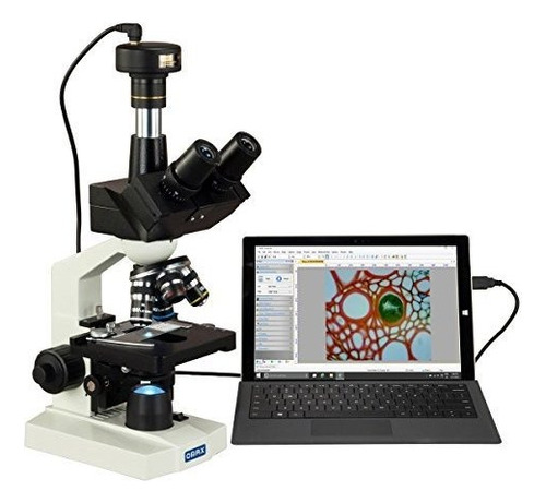 Microscopio Led Compuesto Trinocular De Laboratorio Digital