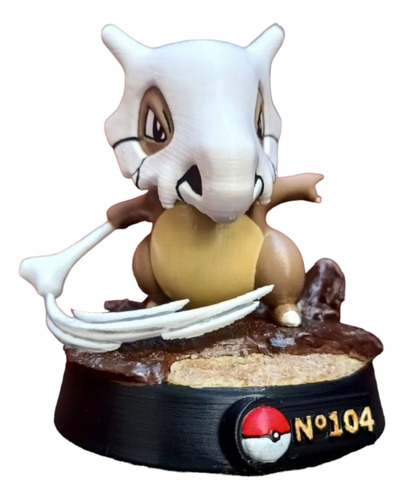 Figura Estatua Cubone Pokémon 104 Pokedex Hecho En 3d