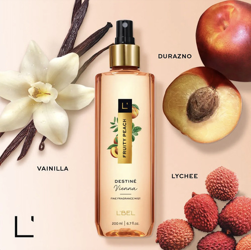 L'bel - Destiné Vienna Fruity Peach Fragancia Mist 200 Ml