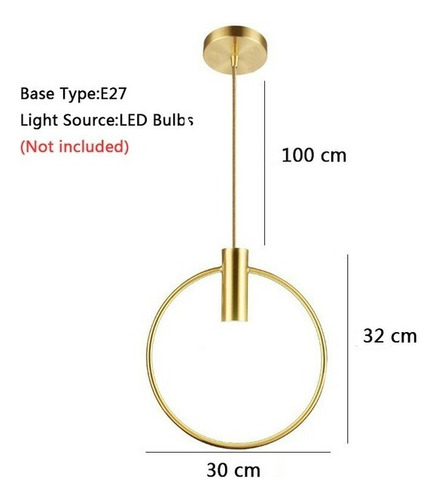 05.05 Lámpara De Techo Estilo Nórdico Color Dorado