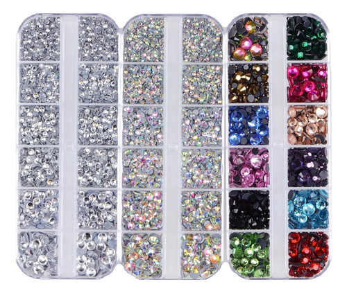 Massive Beads 9500+ Flatback Round Glass Hotfix Piedras Para