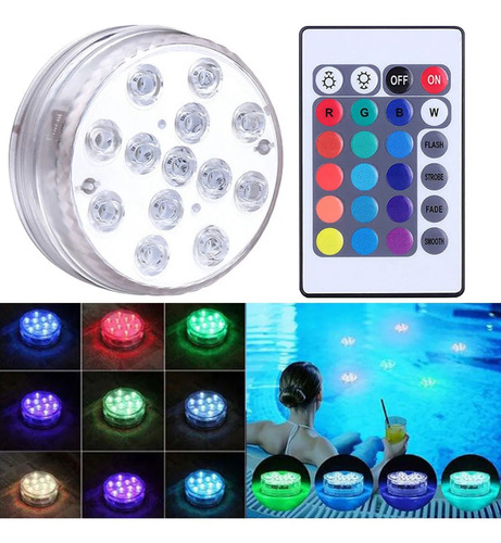 Luz Led Sumergible X4 Rgb Jacuzzi Piscina Pileta Control