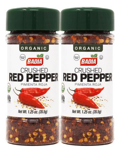 Badia - Pimiento Rojo Organico Triturado, 1.25 Onzas, Paquet