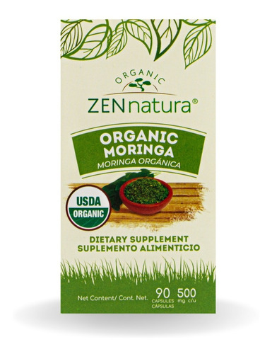 Moringa Organica Zen Natura Control Glucosa 90 Capsulas Sabor Sin sabor