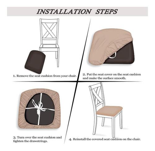 Reemplazo De Funda Elástica Para Silla De Taburete 2 Piezas