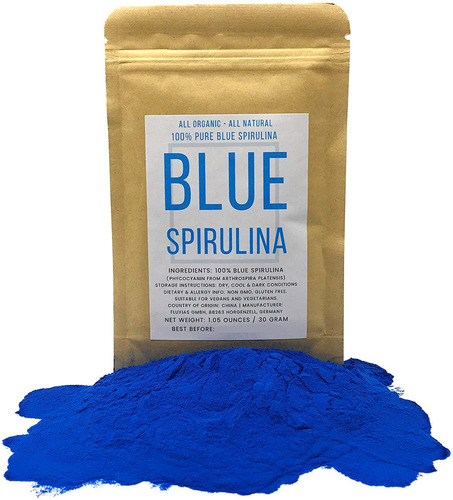 Polvo De Espirulina Azul 100% Puro - Phycocianin - Coloració