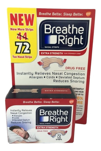 Breathe Right Dilatador Nasal Extra Caixa 72 Tiras