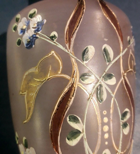 Licorera Botellon Fino Cristal Soplado Estilo Art Nouveau