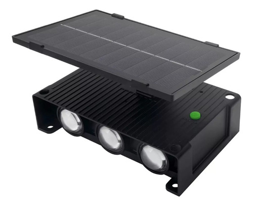 Foco Solar Aplique 6 Led Pared Muralla Exterior Luz Cálida